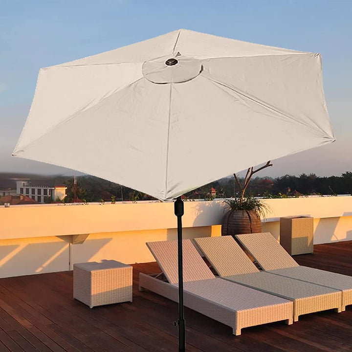 OKUGAIYA Ersatzschirm für Sonnenschirme, 3 m, 6 Rippen, für den Aussenbereich, Terrasse, Markt, Ersa