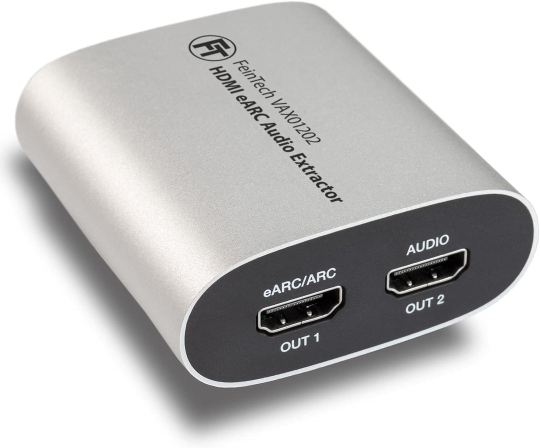 FeinTech VAX01202 HDMI eARC Audio Extractor für Moderne Fernseher und HDMI Audio Splitter 1x2 | lief