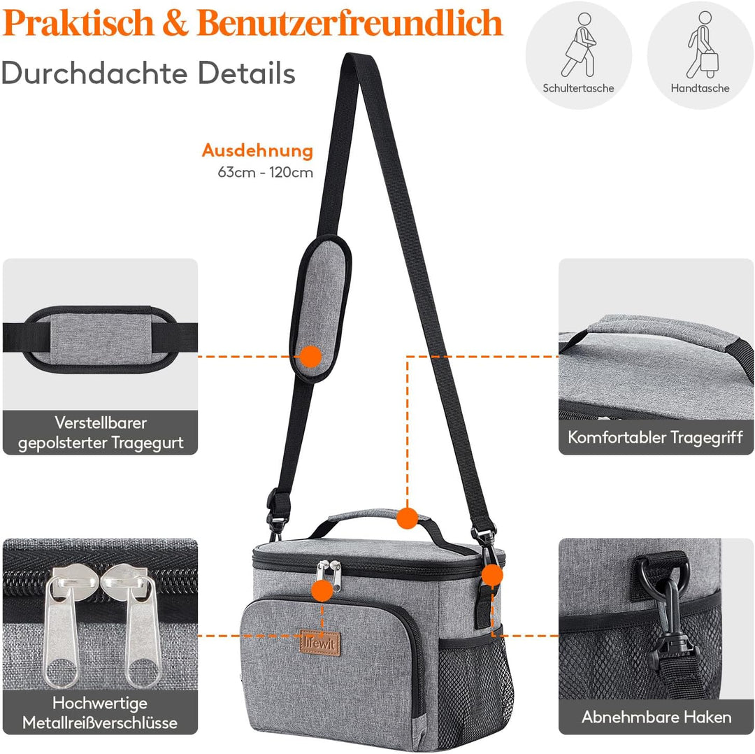 Lifewit Isolierte Kühltasche, Wiederverwendbare Lunchtasche, Tragbare Kühlbox, weiche Tragetasche, a