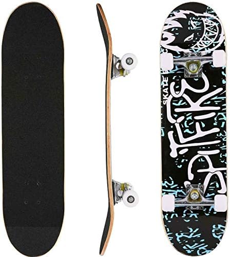 Willonin Skateboard Komplettboard mit ABEC-7 Kugellager 9-lagigem Ahornholz für Kinder Jungendliche
