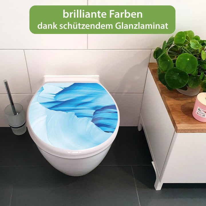 banjado Toilettendeckel mit Absenkautomatik 44,5x37cm - Soft Close Toilettensitz - WC Sitz mit Absen