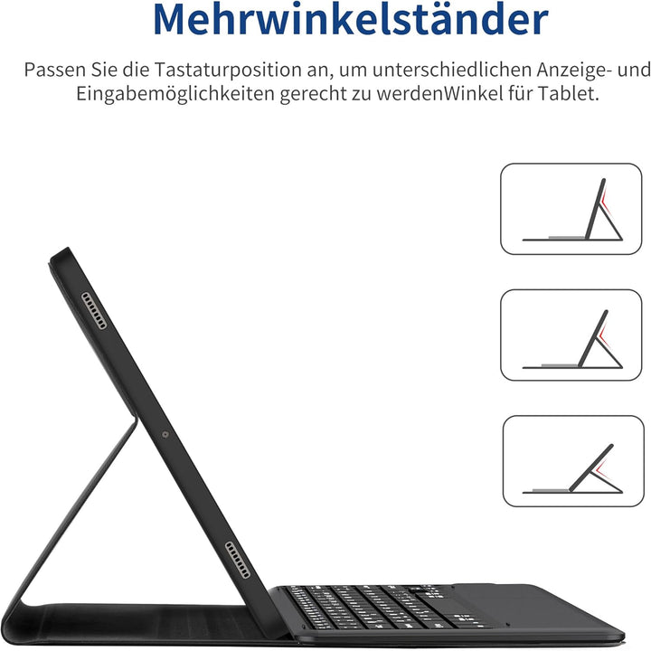 EasyAcc Tastatur Hülle Kompatibel mit Samsung Galaxy Tab S9 FE+ / S9+ / S9 Plus / S10+ 12.4 Zoll 202