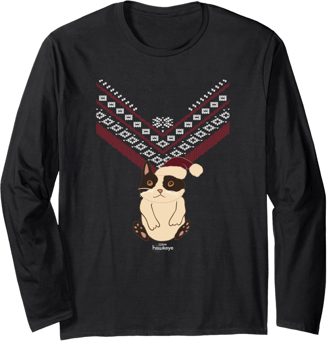 Marvel Hawkeye Weihnachten Cat Ugly Sweater Langarmshirt