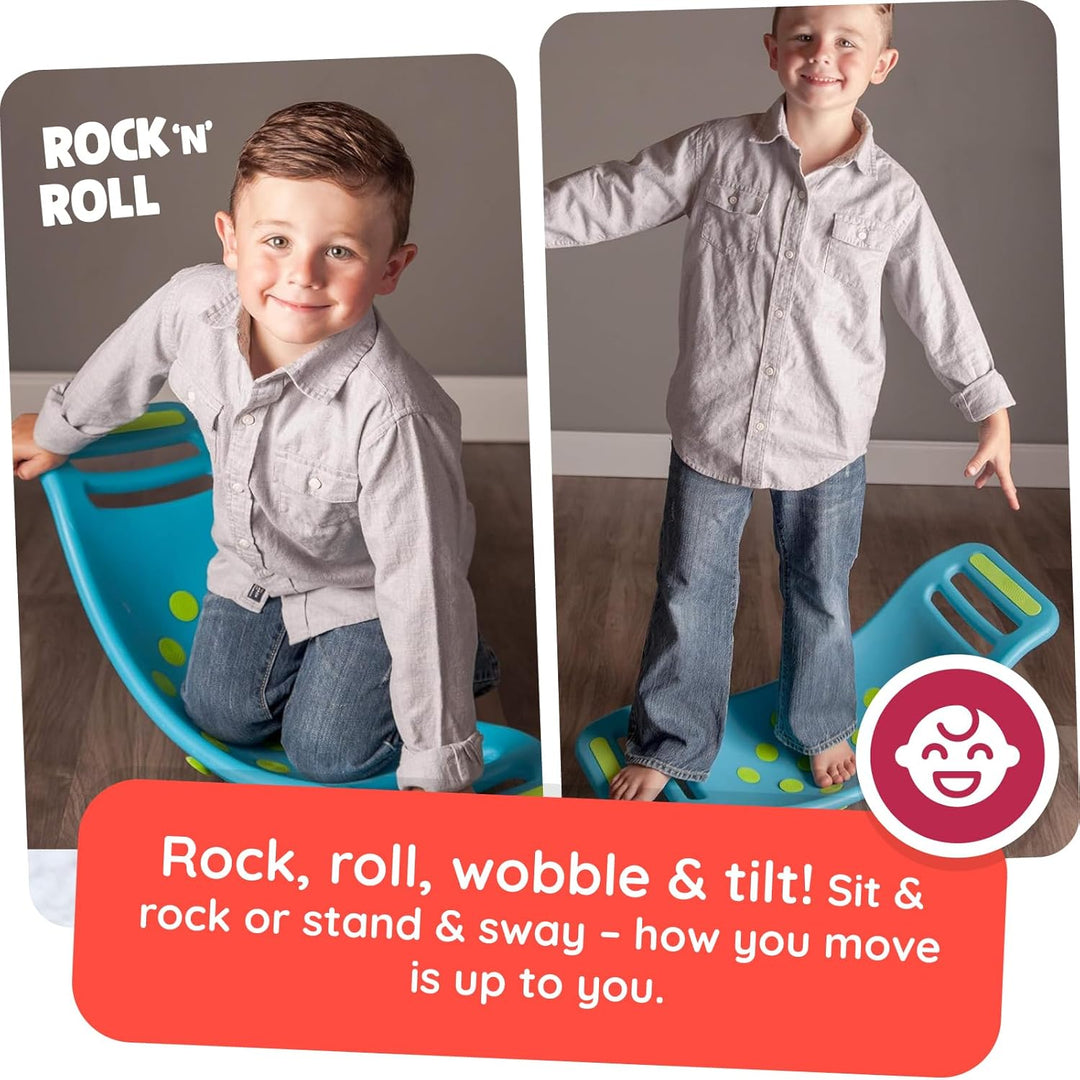 Fat Brain Teeter Popper, Wobble Balance Board, Balance Board with Popping Sounds, Kids Preschool Toy