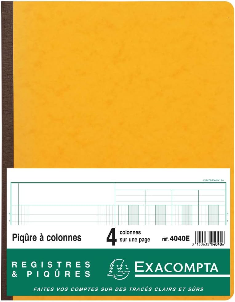 EXACOMPTA 4040E Piq?re, 4 colonnes, 31 lignes, 80 pages VE1