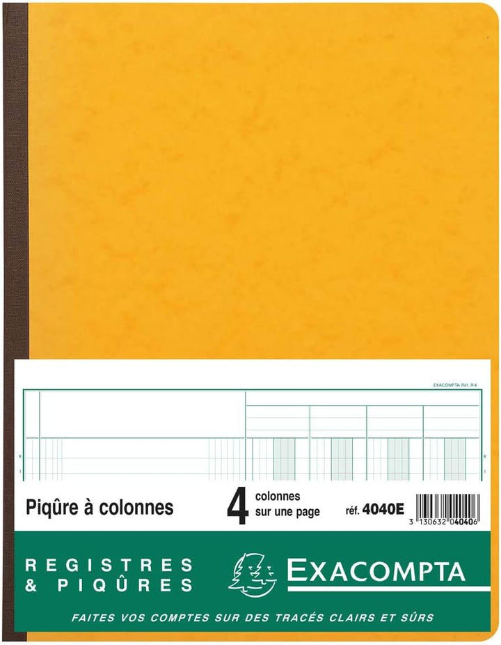 EXACOMPTA 4040E Piq?re, 4 colonnes, 31 lignes, 80 pages VE1