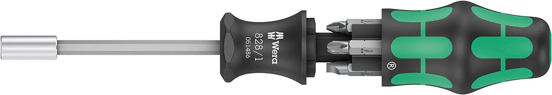 Wera - 05051511001 - Schraubendreher mit Bit Magazin, Kraftform Kompakt 27 Set 2, 7-teilig KK 27 Set