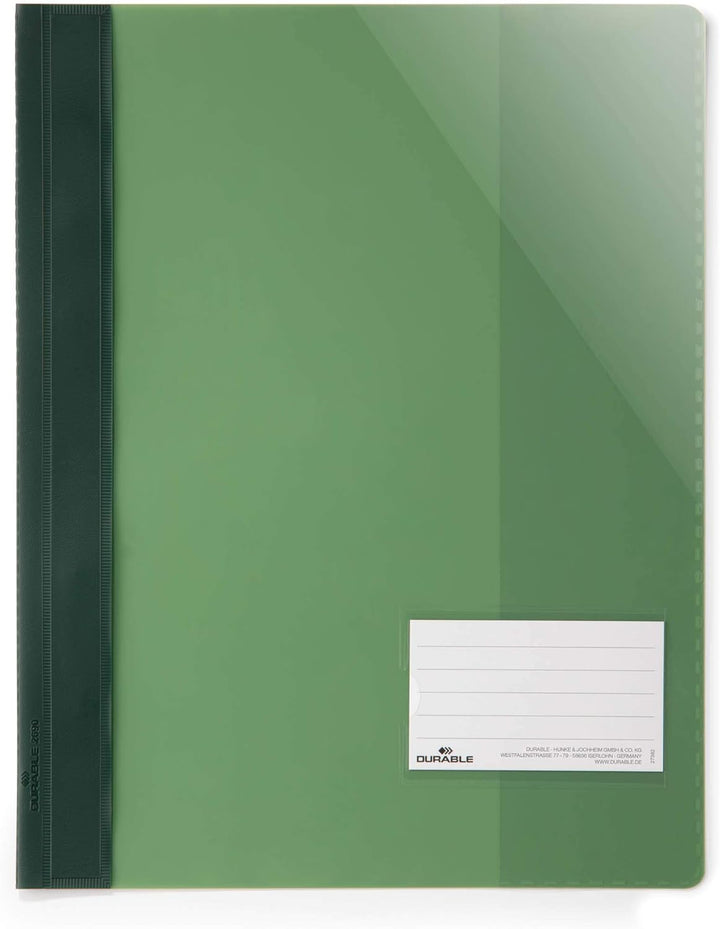 Durable Sichthefter für Din A4, Überbreite, grün, 25er Packung, 269005, grün