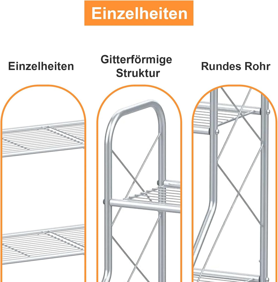 Bomclap Pflanzenregal Blumenregal Metall, 3 Stufen Pflanzenständer Blumentopf Topfhalter für Outdoor