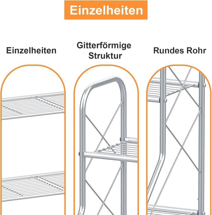 Bomclap Pflanzenregal Blumenregal Metall, 3 Stufen Pflanzenständer Blumentopf Topfhalter für Outdoor