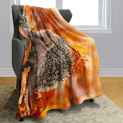 YISUMEI Tiermotiv Kuscheldecke Grauer Igel Weich Bequem Kunstfell Decke Kuscheldecken für Couch Bett