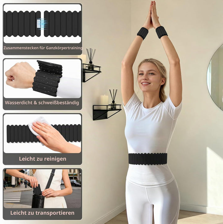 Abahub Magnetische Gewichte Hand Fuss Wrist Ankle Weights Handgelenk Gewichte für Beine und Arme Set