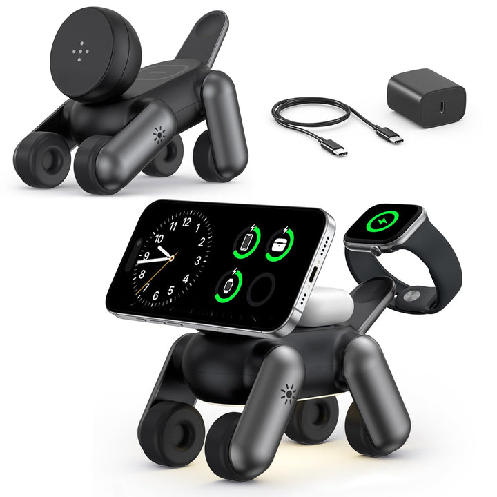 3 in 1 Ladestation für Apple Watch und iPhone AirPods MagSafe Ladegerät für iPhone Air/17/16/15/14/1