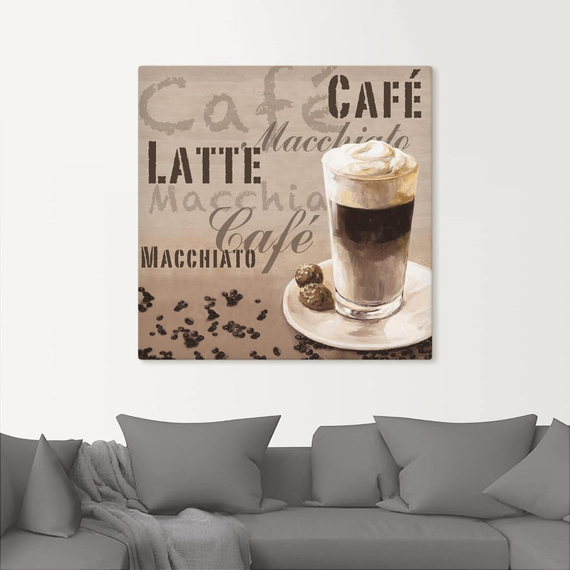 ARTland Leinwandbilder Wandbild Bild auf Leinwand 40 x 40 cm Ernährung Genuss Getränke Kaffee Mixed