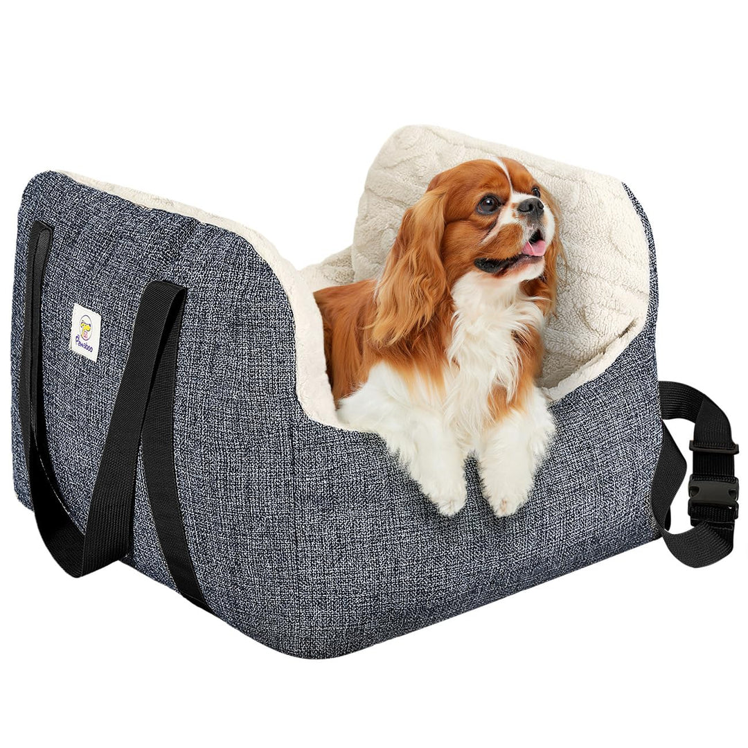 Pawaboo Hund Autositz, Hund Booster Autositz für Klein Hunde, Welpensitz für Auto mit Fest Schnalle