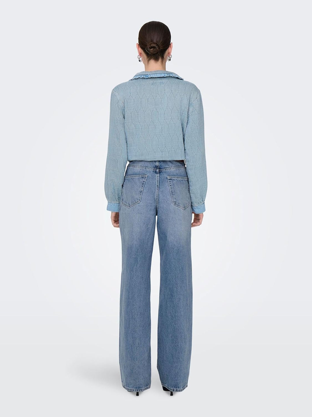 ONLY Female Jeans mit weitem Bein ONLHOPE Hohe Taille Weiter Beinschnitt Jeans 25W / 30L Light Blue