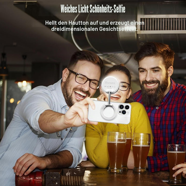 OneNine Magnetisches Selfie-Licht, 3-in-1 Magnetische Handy Füllen Ringlicht, LED Magnetisches Fülll