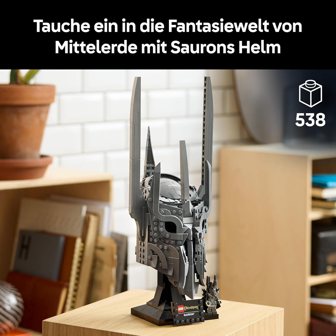 LEGO Icons Der Herr der Ringe: Saurons Helm - Modellbau für Erwachsene zum Ausstellen - inkl. dem Ei