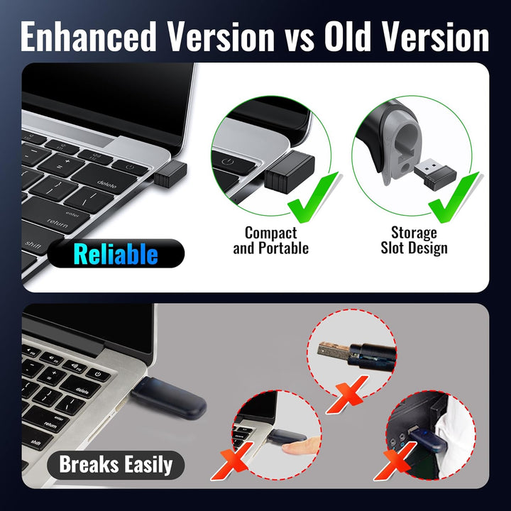 Tera Kabelloser Barcodescanner Handheld 1D Laser Wireless und USB Wired mit Akkustandsanzeige, Extra