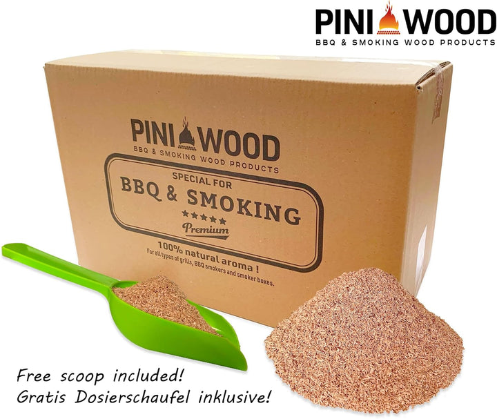 PINI 5 Kg Räucherchips Buche 1-3 mm Smoking Dust Räucherspäne 18 Liter