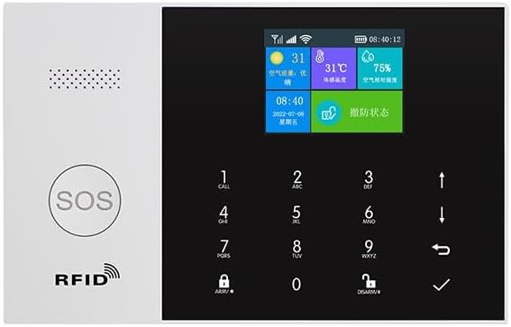 GSM Smart-Home-Sicherheitsalarm-Kit, drahtloses WiFi-Heimalarmsystem mit Sirene, PIR-Bewegungssensor