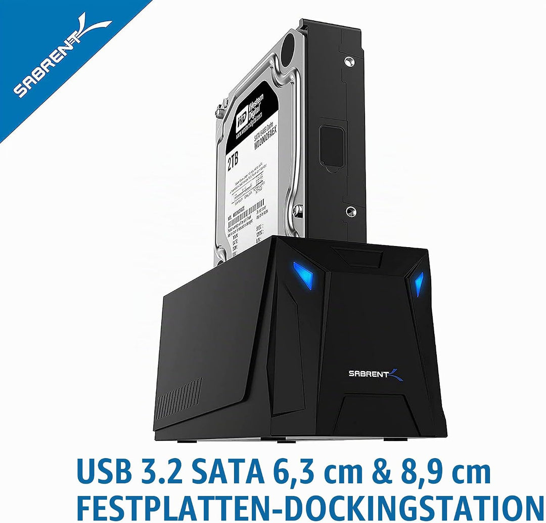 SABRENT SSD/HDD 2,5/3,5 Zoll Docking Station, festplatten gehäuse, USB 3.2 Gen1 Hard Drive, sata auf