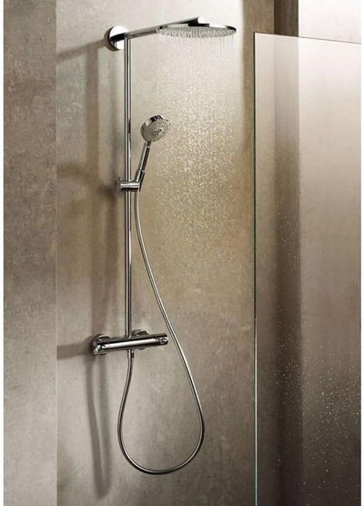 hansgrohe Raindance Select S 300 Duschsystem (3 Strahlarten) Chrom Chrom Kopfbrause mit 1 Strahlart