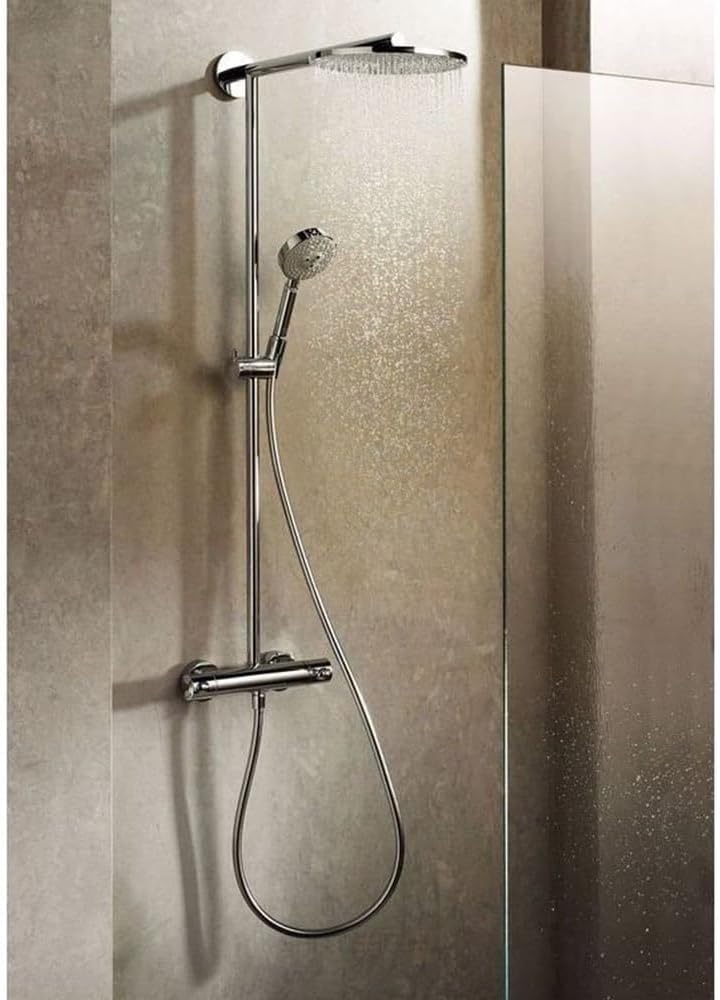 hansgrohe Raindance Select S 300 Duschsystem (3 Strahlarten) Chrom Chrom Kopfbrause mit 1 Strahlart