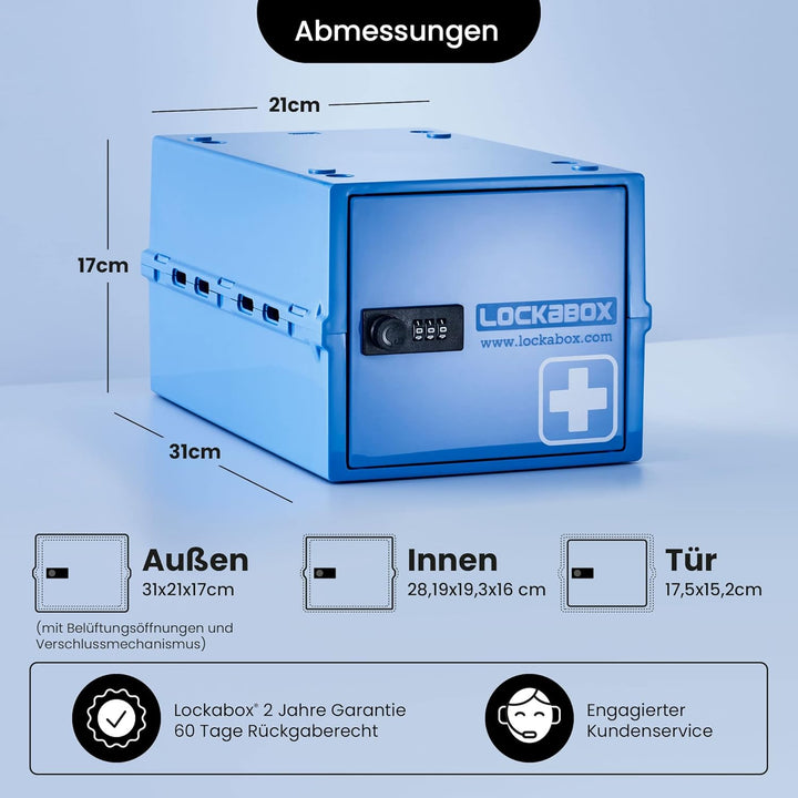 Lockabox One™ | Kompakte Abschliessbare Box aus Polycarbonat mit Zahlenschloss für mehr Sicherheit z