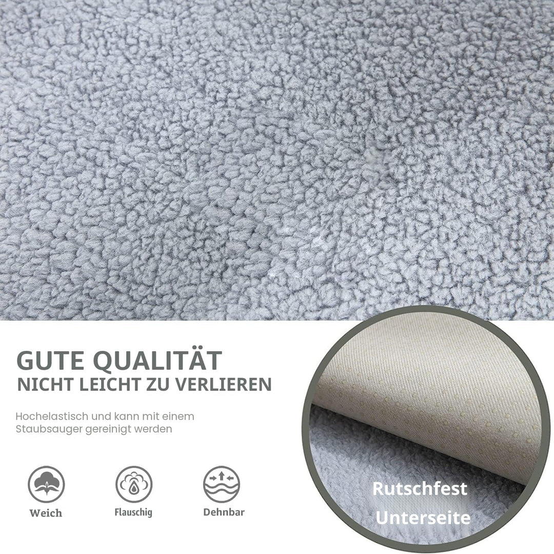 LINGKY Samt Sofabezug 1 2 3 4 Sitzer, L Form Sofaüberwurfe, Ecksofa Sofa überzug Pets Dog Couch über