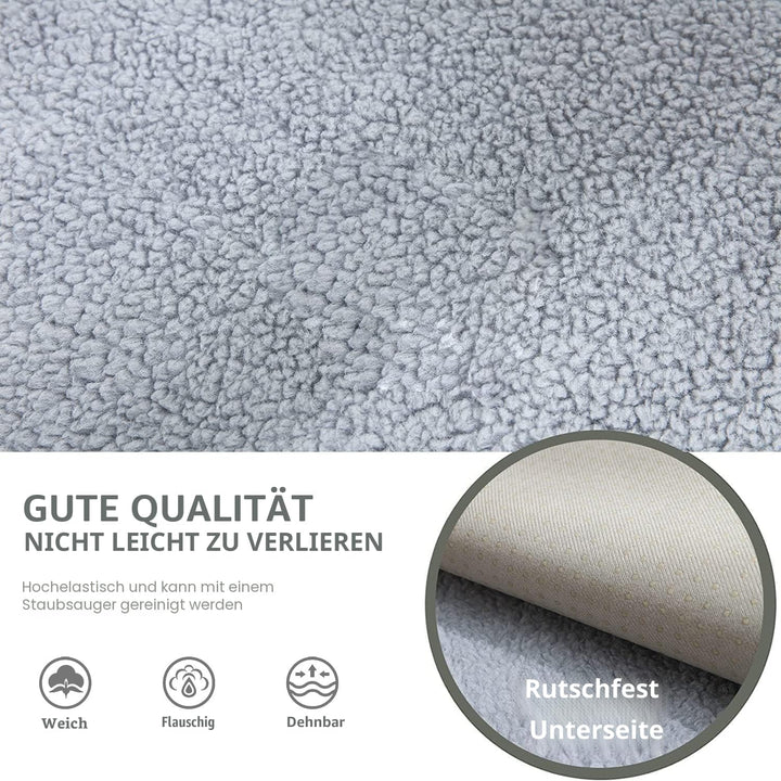 LINGKY Samt Sofabezug 1 2 3 4 Sitzer, L Form Sofaüberwurfe, Ecksofa Sofa überzug Pets Dog Couch über