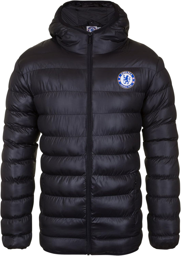 Chelsea FC - Herren Winter-Steppjacke mit Kapuze - Offizielles Merchandise - Geschenk für Fussballfa