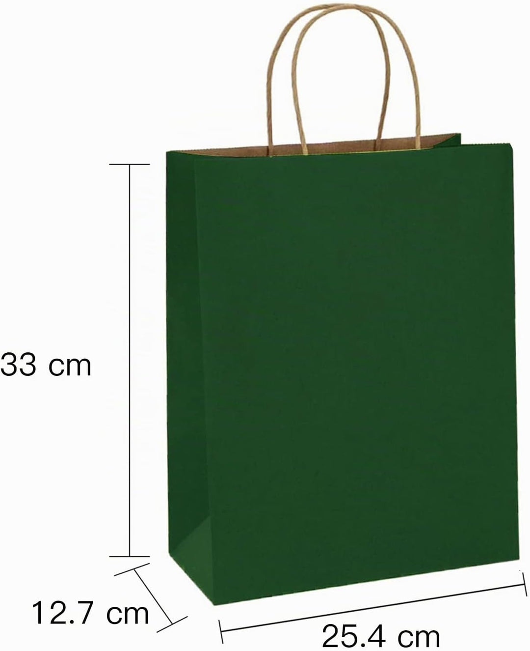 Loveinside 33 X 25,4 X 12,7 cm Papiertüten Kraft Geen Geschenktüten Bulk Mit Griffen Für Geburtstag