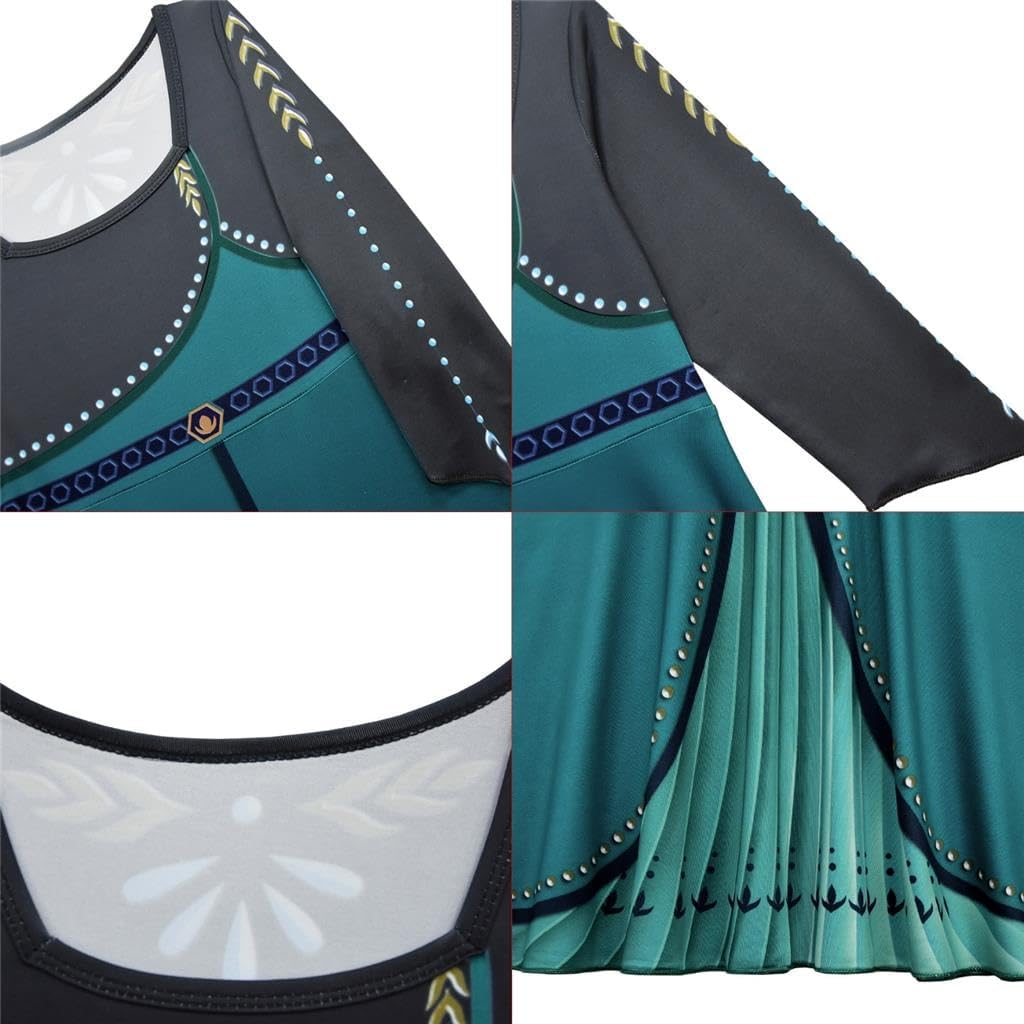 Lito Angels Prinzessin Königin Anna Krönung Kostüm Kleid für Kinder Mädchen, Eiskönigin Krönungsklei
