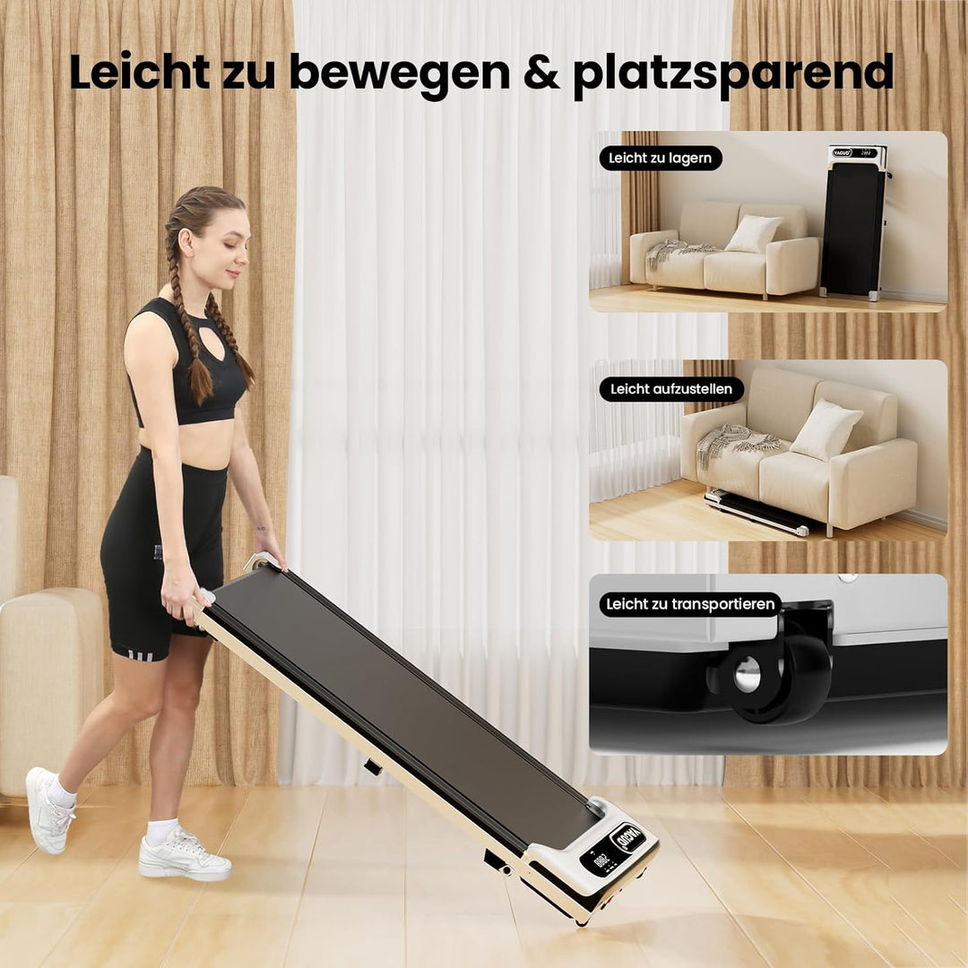 Laufband mit Steigung, Walking Pad, Laufband für Zuhause mit Neigung, 1-6km/h Walking Pad für Zuhaus