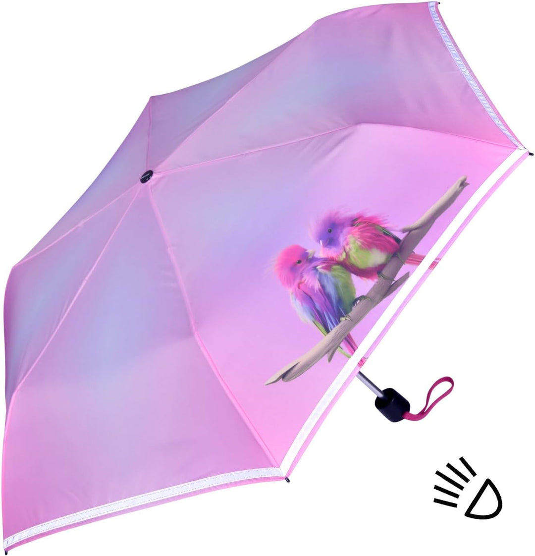 Knirps Kinder-Taschenschirm 4Kids reflective mit Reflexborte - Rainbow Canaries, Rainbow Canaries