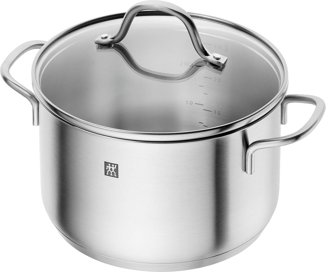 ZWILLING Flow Kochtopf-Set, 5-teilig, 4 Deckel, Induktionsgeeignet, Edelstahl