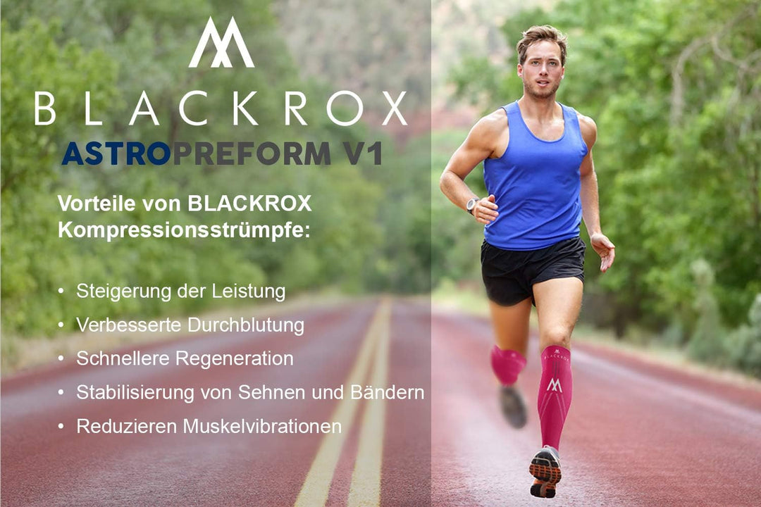 BLACKROX Kompressionsstrümpfe Sport Astropreform Kompressionssocken Vergleichssieger Sportkompressio