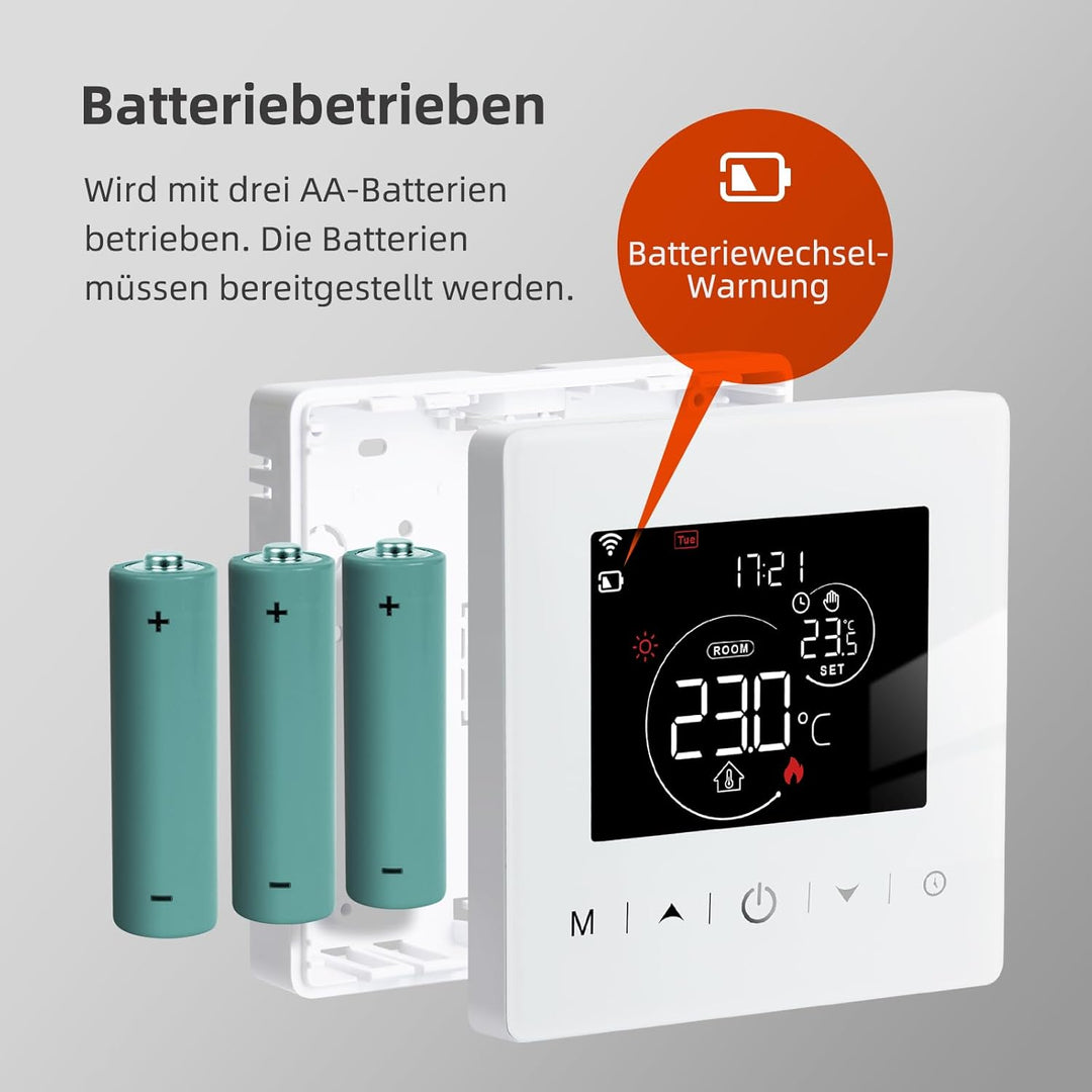 Beok WiFi Thermostat Für Gaskessel, Tuya Smart Raumthermostat Thermostate Heizung Digital LCD-Anzeig