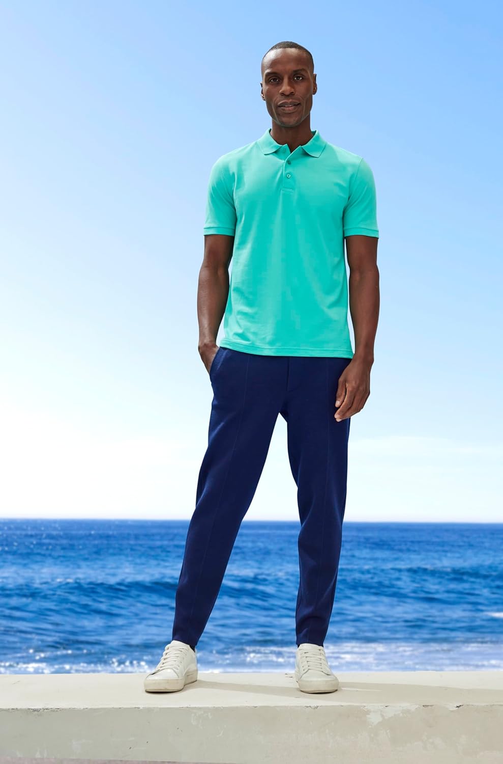 FALKE Herren Basic Polo Shirt Piqué Polohemd weich hautfreundlich atmungsaktive Baumwolle 1 Stück, S