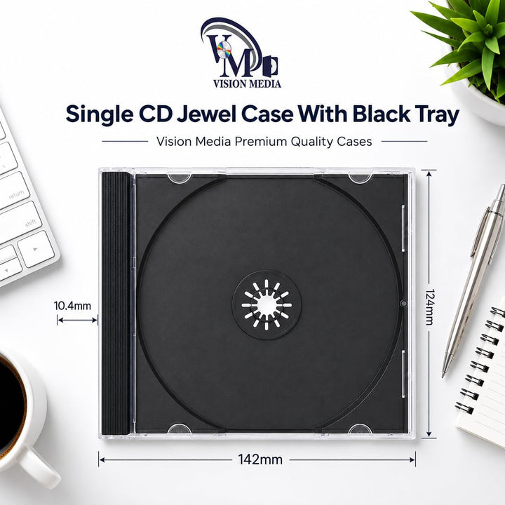 25 CD Jewel Case (montiert) STANDARD Schwarz