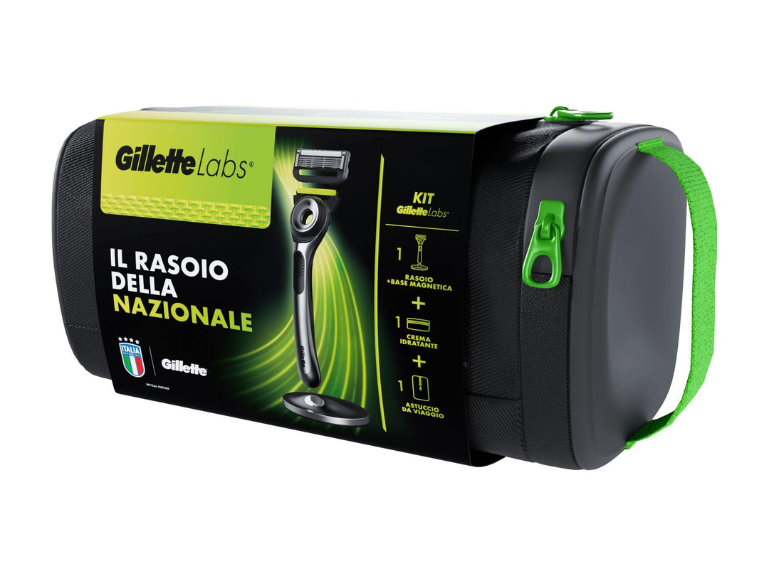 Gillette LABS Herrenrasierer, mit 1 Gillette LABS Klingen mit integriertem Stab, Magnetbasis, Feucht