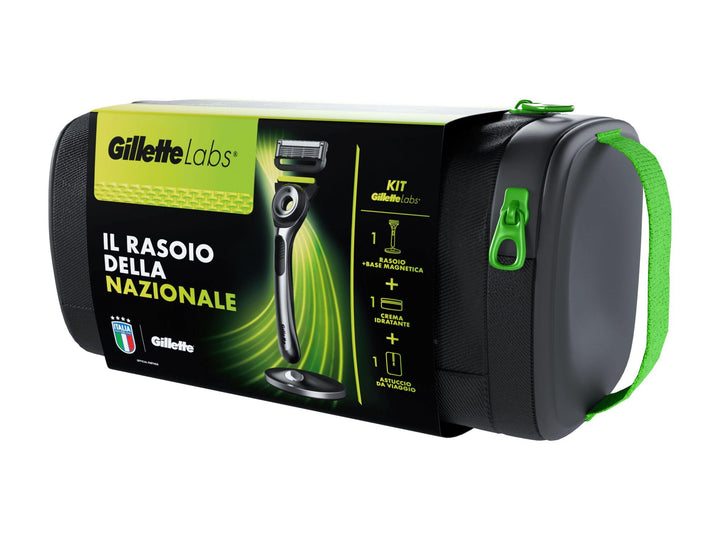 Gillette LABS Herrenrasierer, mit 1 Gillette LABS Klingen mit integriertem Stab, Magnetbasis, Feucht