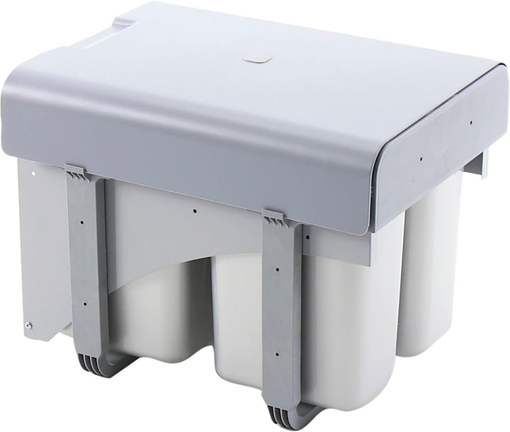 EKOTECH Einbau-Abfallsammler Ekko Front 40 1 x 16/2 x 8 Liter Kunststoff Grau Frontanbindung 1 x 16