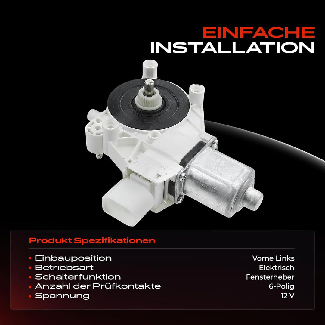 Fensterhebermotor Vorne Links 6-Polig für 3er E90 E91 316 318 320 323 325 330 335 M3 X1 E84 2004-201