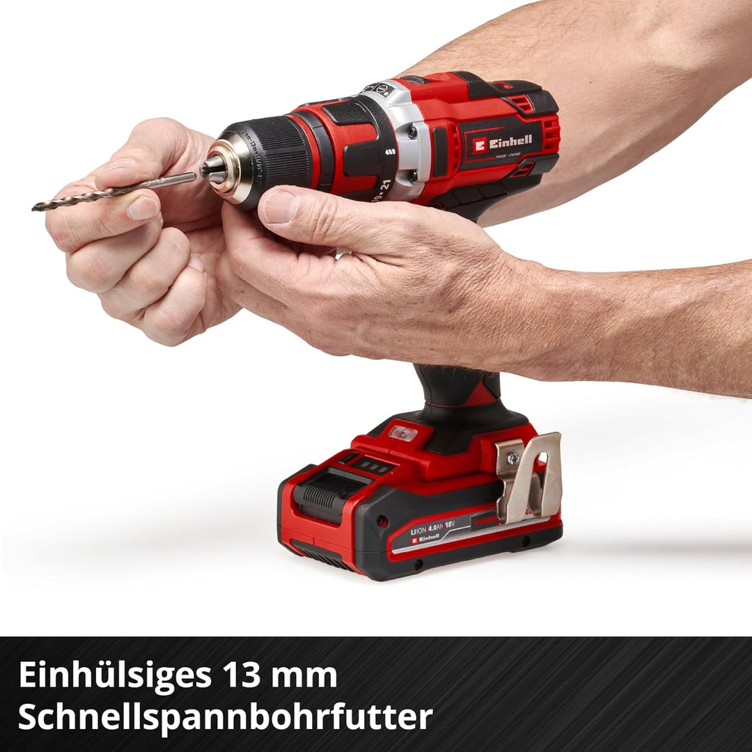 Einhell Akku-Bohrschrauber TE-CD 18/40 Li-Solo Power X-Change (Lithium-Ionen, 18 V, 40 Nm max. Drehm