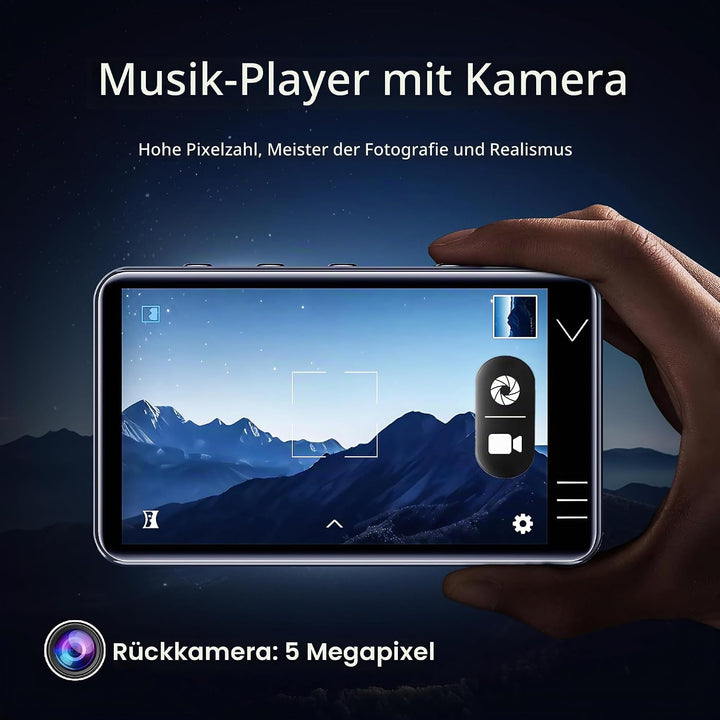 HIFI WALKER G7 MP3 Player mit Bluetooth &amp; WLAN, Android 13, 144GB Speicher, 3GB RAM, 4 Zoll Touchscr