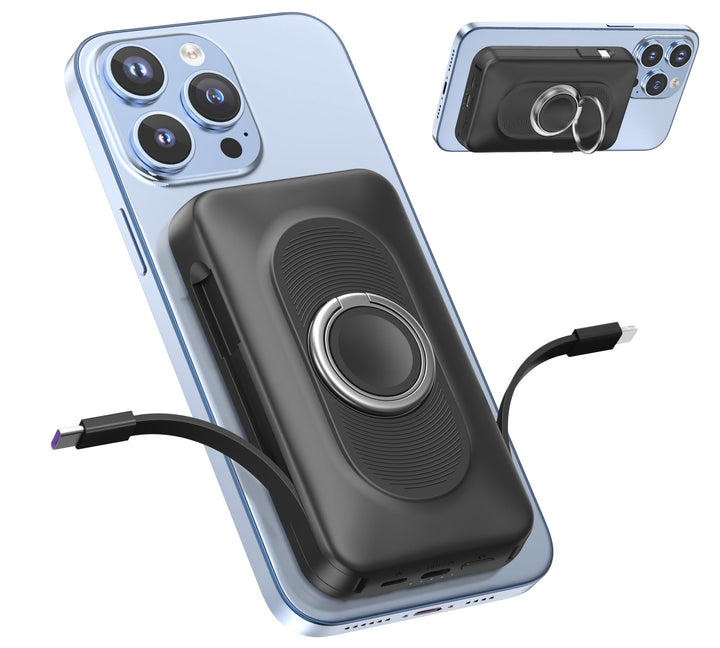 Powerbank für Magsafe 20000mAh 22.5W Magnetische Power Bank 4-in-1 Schnellladen mit Type-C/IOS Kabel