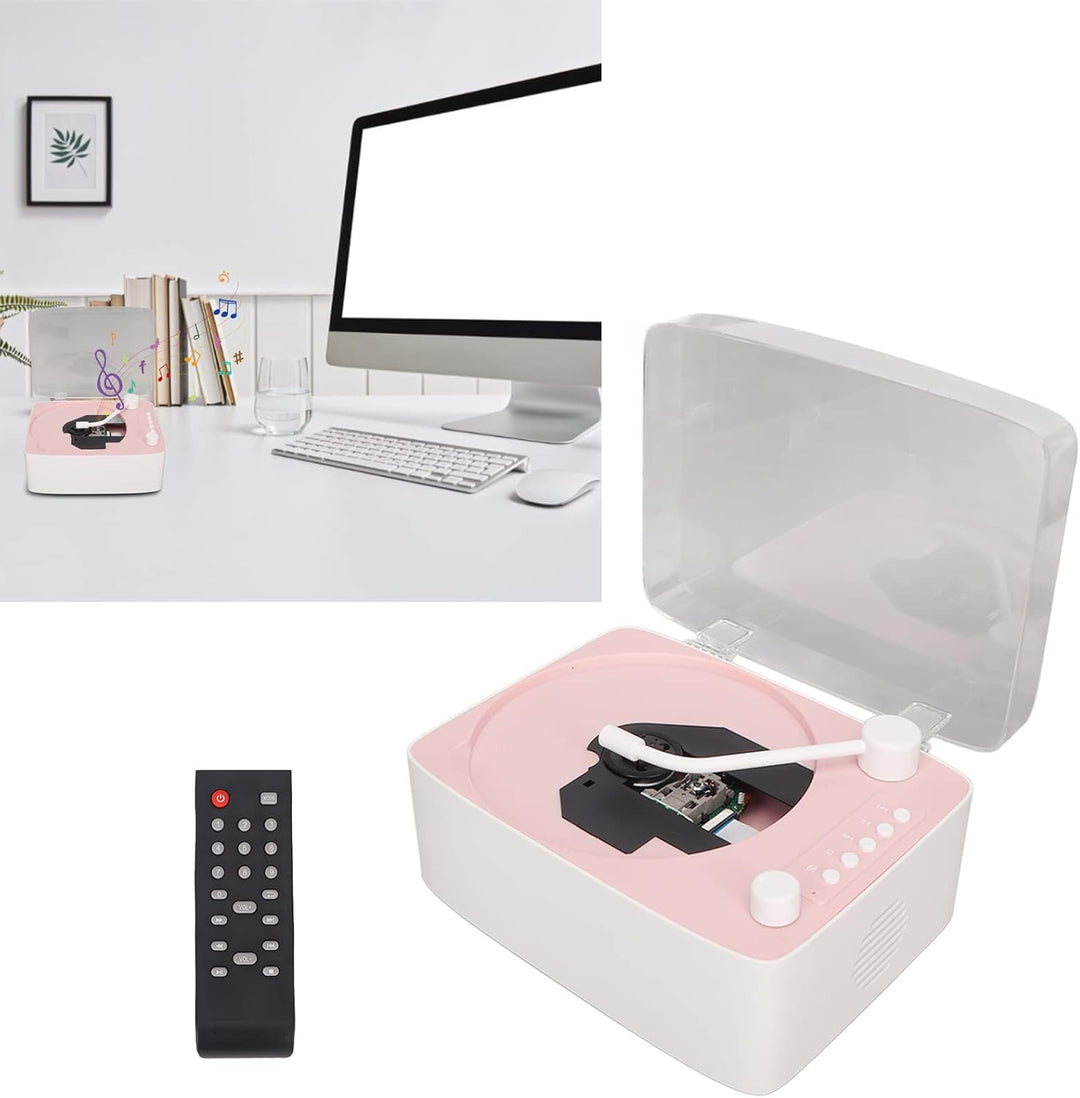 Tragbarer CD-Player mit, Wiederaufladbarer Kpop-Musikplayer mit HiFi-Sound-Lautsprecher, Fernbedienu