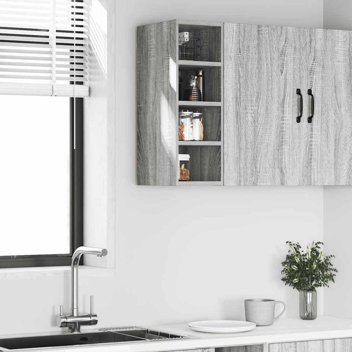 Refined Hängeschrank Riga Grau Sonoma 20x29,5x60 cm Holzwerkstoff 1x(4Einlegeböden)20cm,60cm Grau So